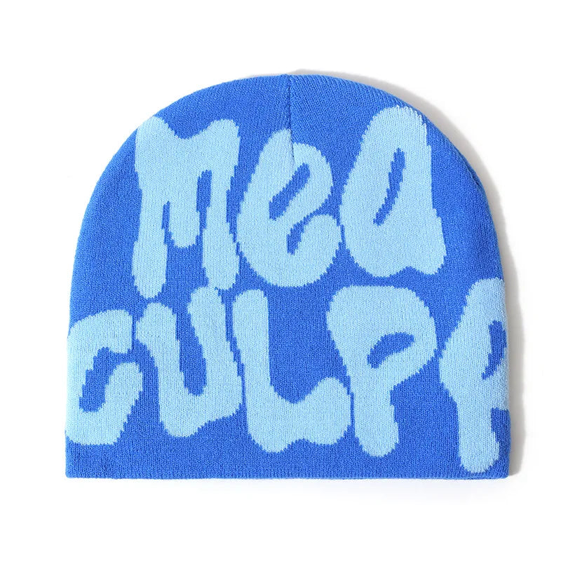 Hip-Hop Knitted Hat Kpop Beanies Hat Street Pullover Hat for Men Women Winter Outdoor Riding Sports Hat Elastic Skullies Hat