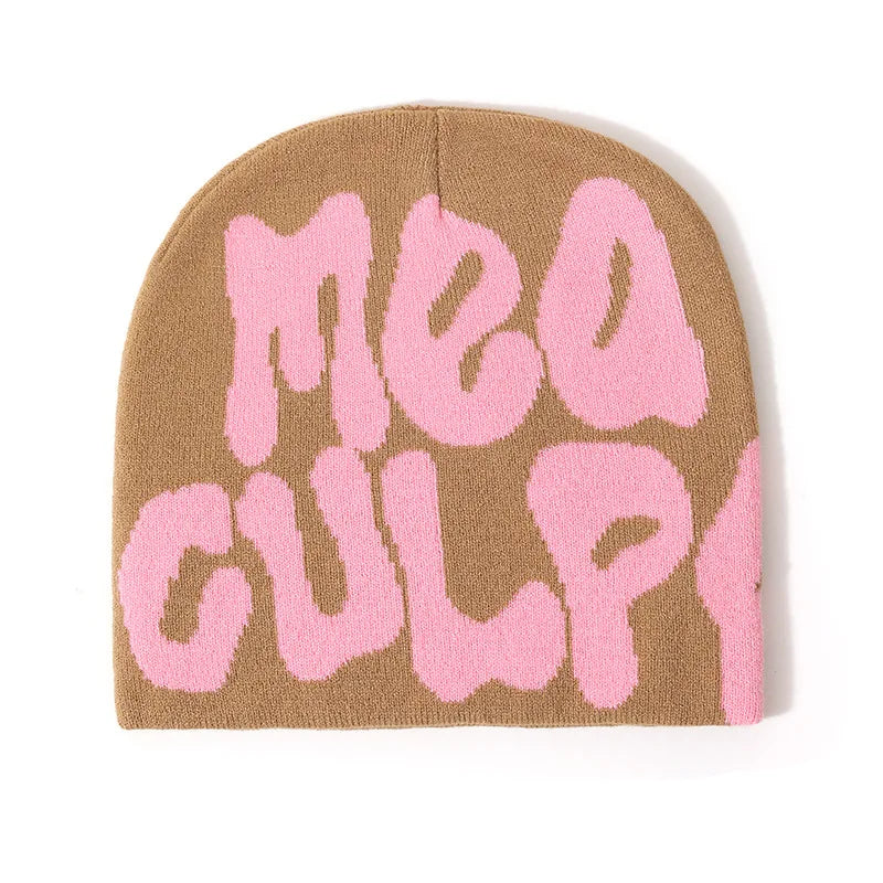 Hip-Hop Knitted Hat Kpop Beanies Hat Street Pullover Hat for Men Women Winter Outdoor Riding Sports Hat Elastic Skullies Hat