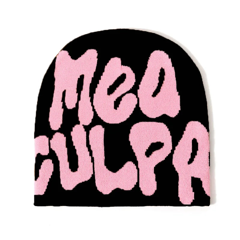 Hip-Hop Knitted Hat Kpop Beanies Hat Street Pullover Hat for Men Women Winter Outdoor Riding Sports Hat Elastic Skullies Hat