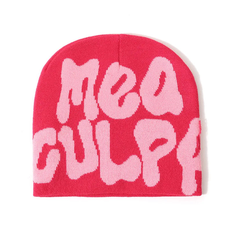 Hip-Hop Knitted Hat Kpop Beanies Hat Street Pullover Hat for Men Women Winter Outdoor Riding Sports Hat Elastic Skullies Hat