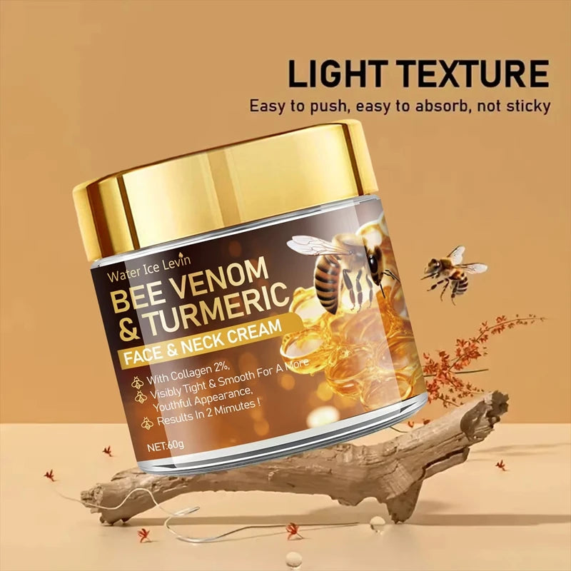 Bee Venom Instant Facial Lifting Cream Full Size - Firming & Smoothing Hyaluronic Acid Alcohol-Free Facial Primer for Loose Skin