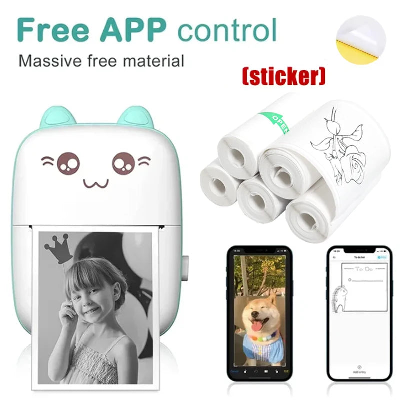 C9 Mini Thermal Printer with Adhesive Label Sheets Wireless Bluetooth Connectivity Portable Label Maker with Sticker Rolls