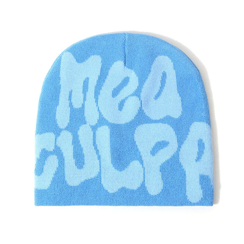 Hip-Hop Knitted Hat Kpop Beanies Hat Street Pullover Hat for Men Women Winter Outdoor Riding Sports Hat Elastic Skullies Hat