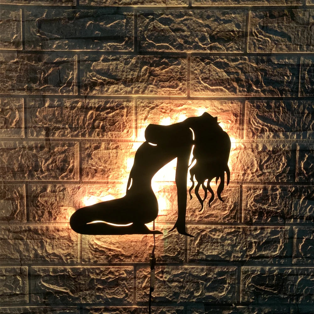 Modern Creative LED Multi-Color 3D Wall Lamp Interior Decoration Background USB Remote Control Night Light Cable 2M