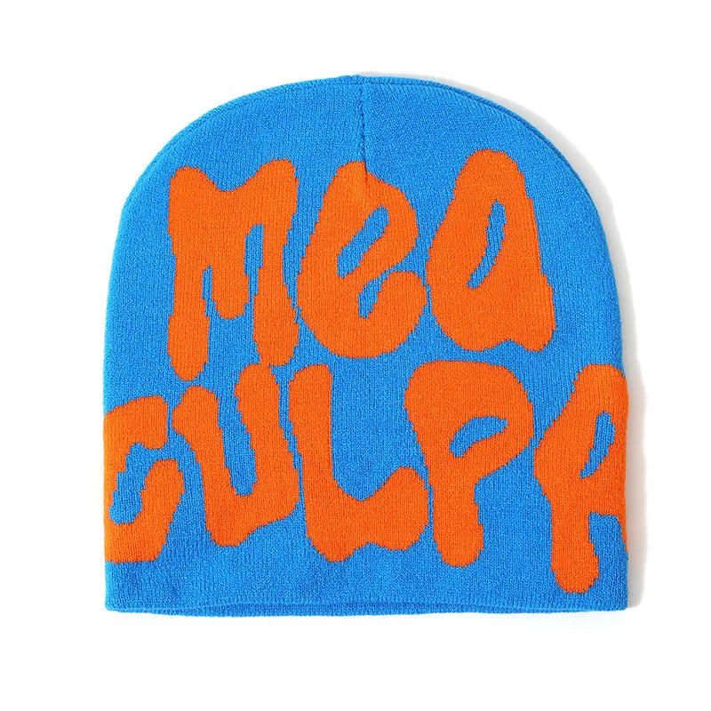 Hip-Hop Knitted Hat Kpop Beanies Hat Street Pullover Hat for Men Women Winter Outdoor Riding Sports Hat Elastic Skullies Hat