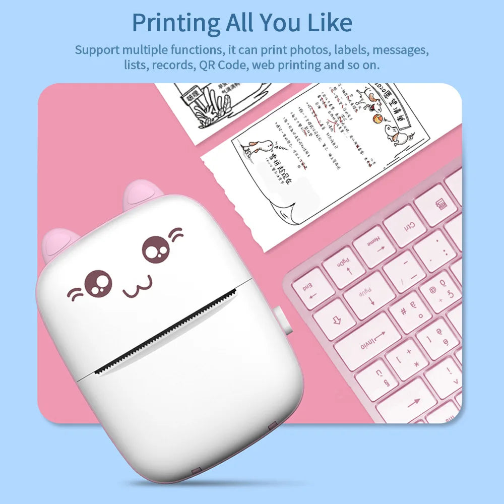 C9 Mini Thermal Printer with Adhesive Label Sheets Wireless Bluetooth Connectivity Portable Label Maker with Sticker Rolls