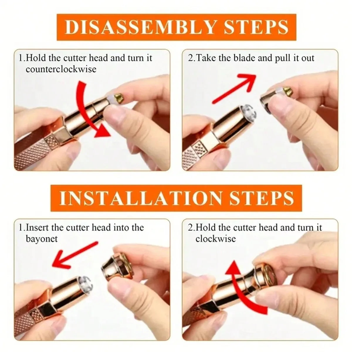 1pc Rechargeable 2-In-1 Eyebrow Razor And Hair Shaver With LED Light - Painlessly Remove Peach Fuzz, Facial Hair, Eyebrows, Lips