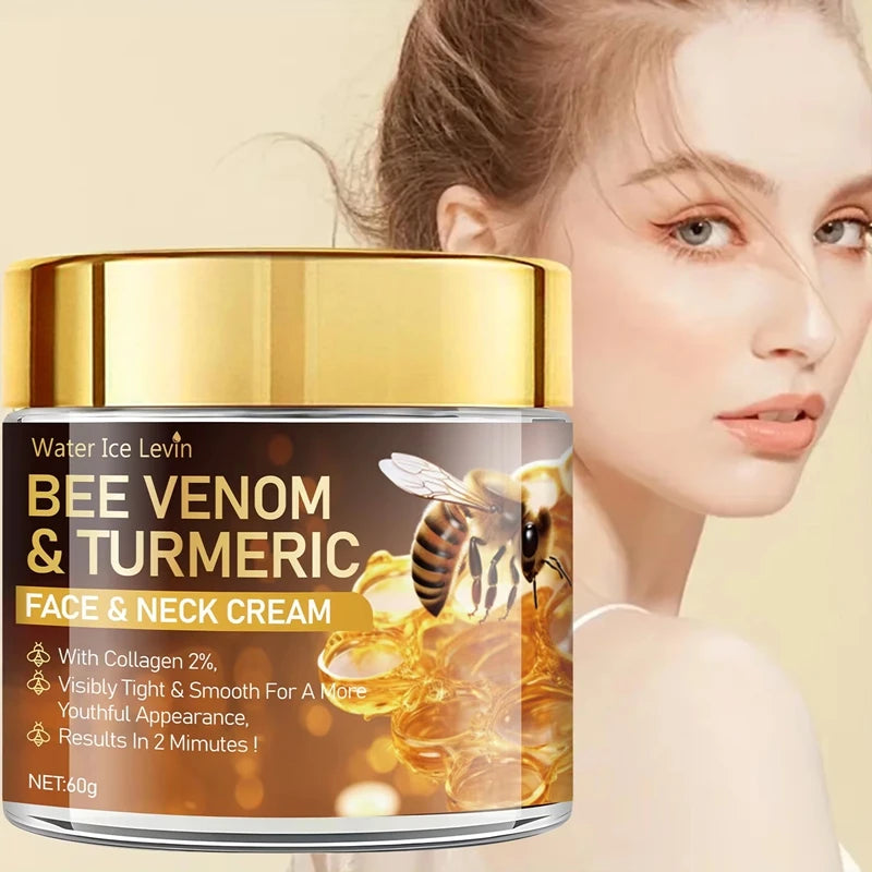 Bee Venom Instant Facial Lifting Cream Full Size - Firming & Smoothing Hyaluronic Acid Alcohol-Free Facial Primer for Loose Skin
