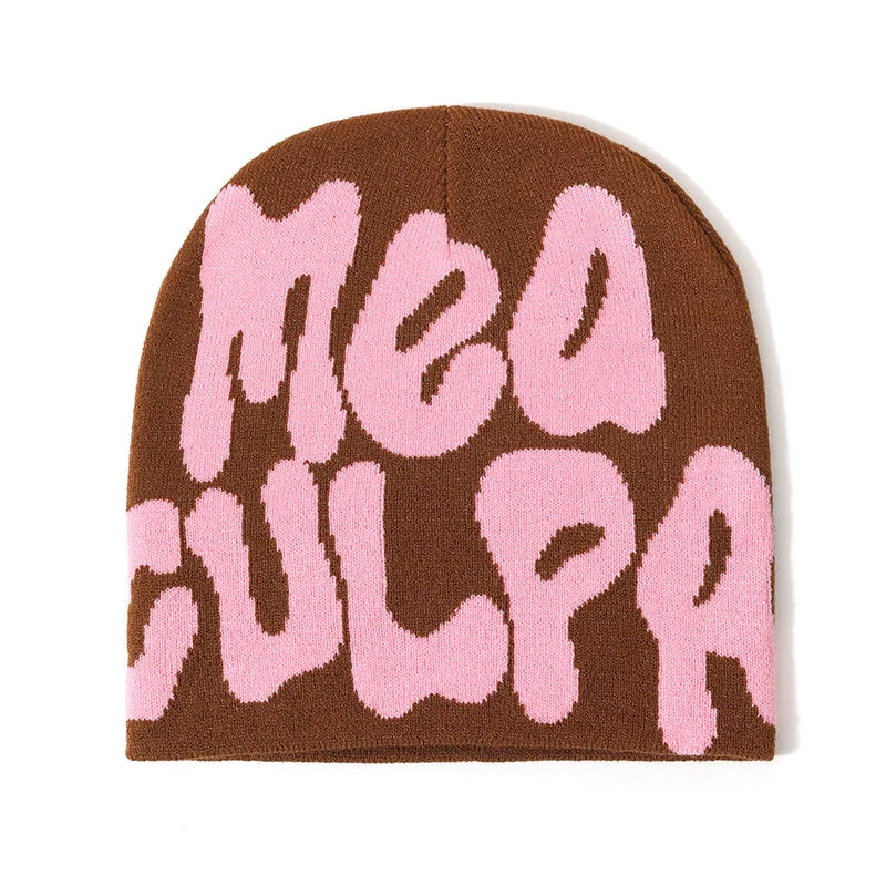 Hip-Hop Knitted Hat Kpop Beanies Hat Street Pullover Hat for Men Women Winter Outdoor Riding Sports Hat Elastic Skullies Hat