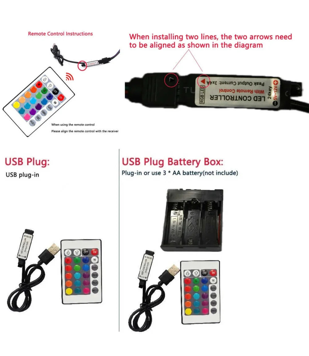 Modern Creative LED Multi-Color 3D Wall Lamp Interior Decoration Background USB Remote Control Night Light Cable 2M