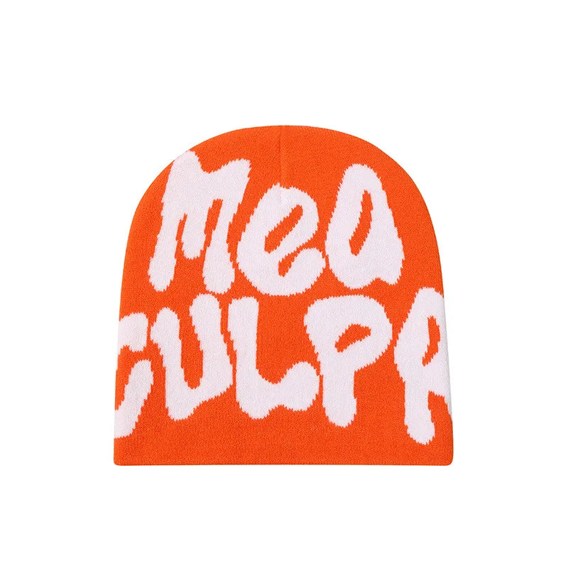 Hip-Hop Knitted Hat Kpop Beanies Hat Street Pullover Hat for Men Women Winter Outdoor Riding Sports Hat Elastic Skullies Hat