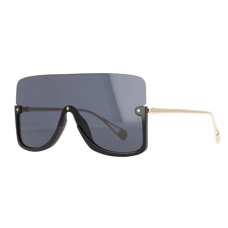 46266 Oversized Sunglasses One-Piece Lenses Men Women's Sunglasses Vintage Female Shades Uv400 Lentes De Sol